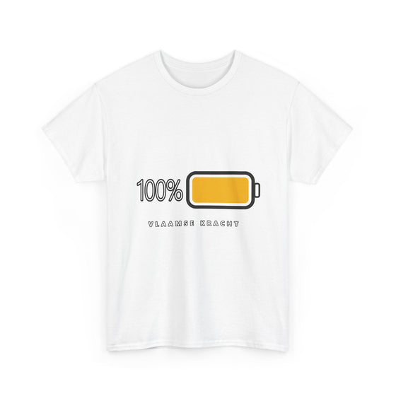 100% Kracht Unisex T-shirt | Volle Batterij | VlaamseKracht®