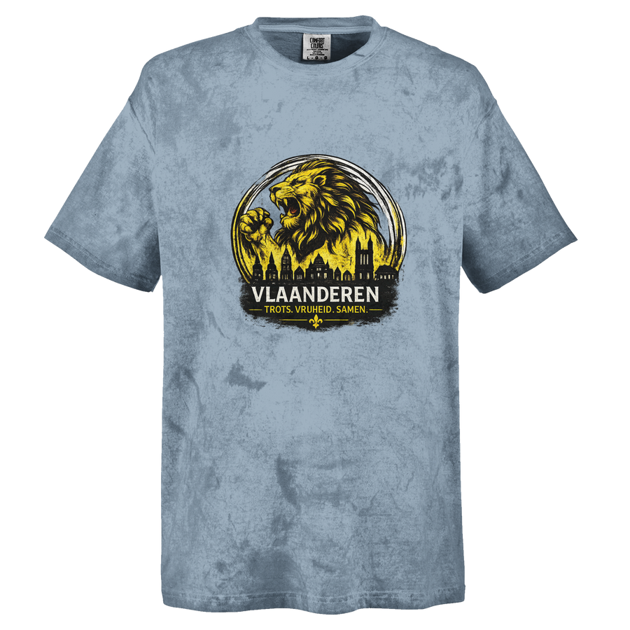 Premium Vlaamse Leeuw Unisex Tie-Dye T-Shirt | VlaamseKracht®