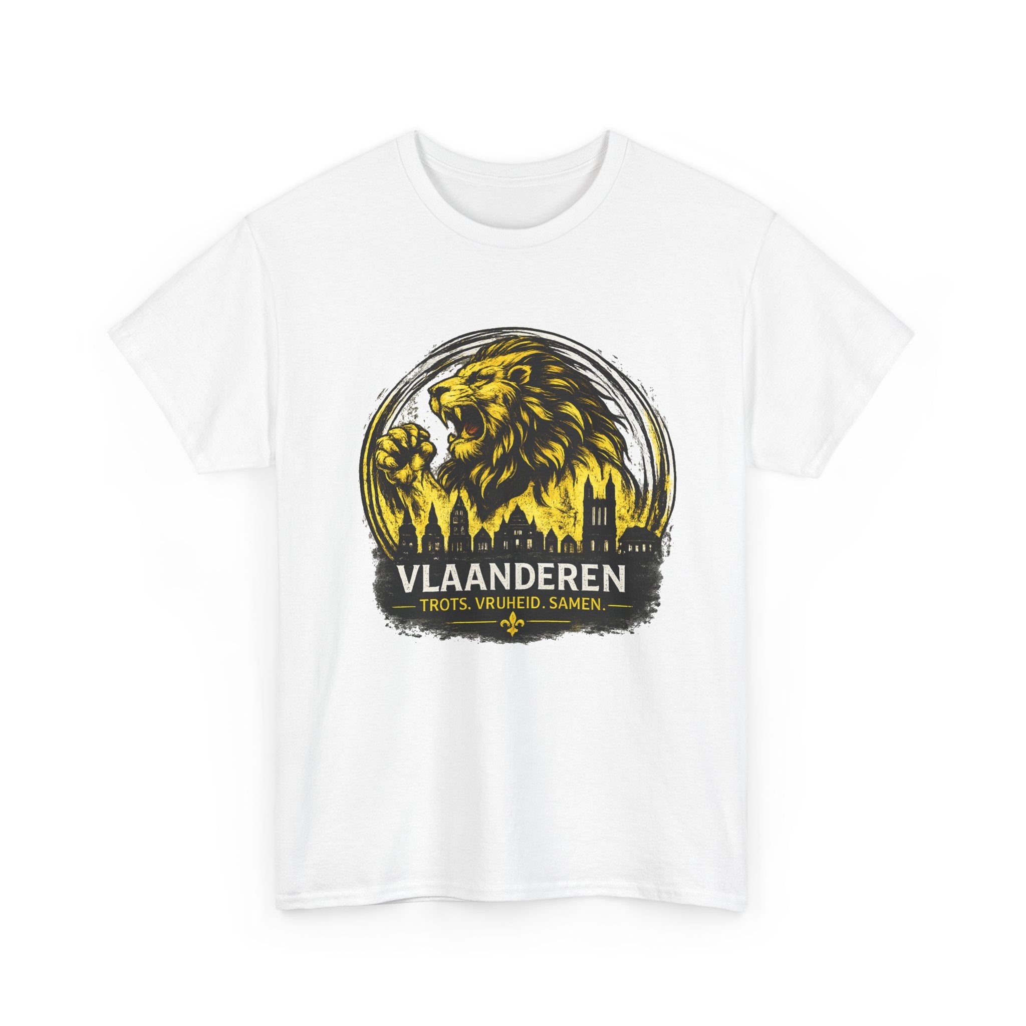 Premium Vlaamse Leeuw Vlaanderen T-Shirt – In Hart en Daad | VlaamseKracht®