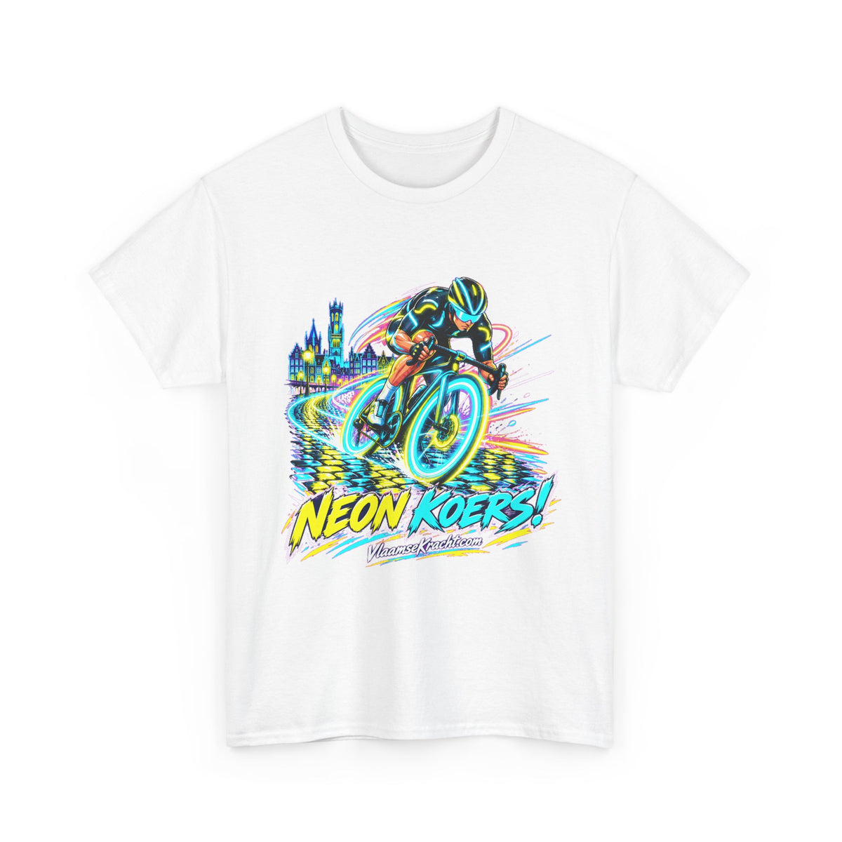 NEON KOERS! Unisex T-shirt | Cyberpunk | VlaamseKracht®