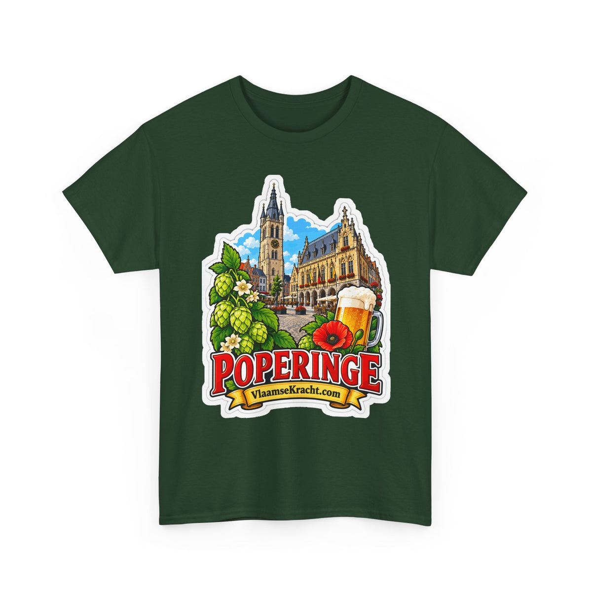 POPERINGE Unisex T-shirt | Vlaamse Stad | VlaamseKracht®