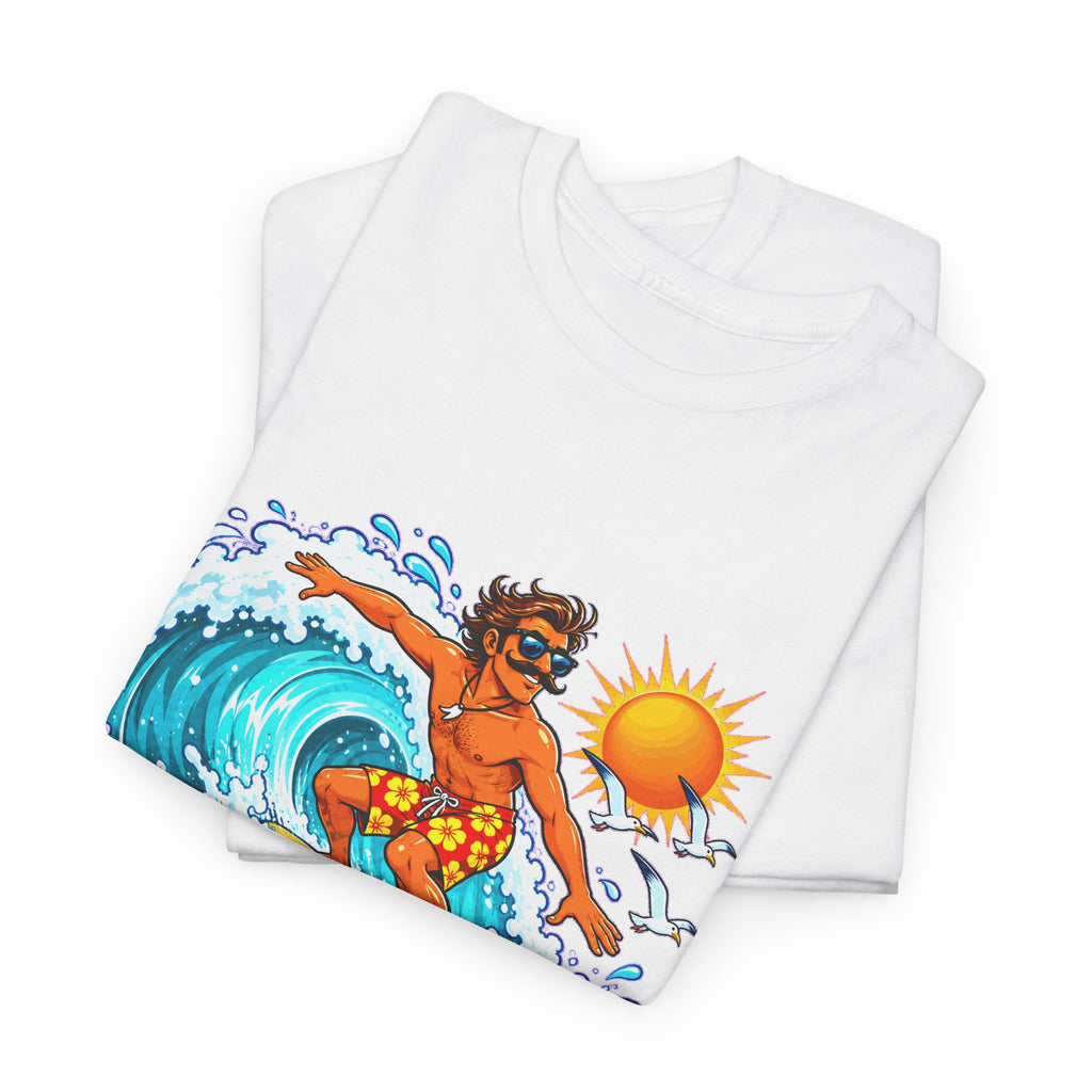 GOLVEN RIJDEN! Unisex T-shirt | Retro Surf | VlaamseKracht®