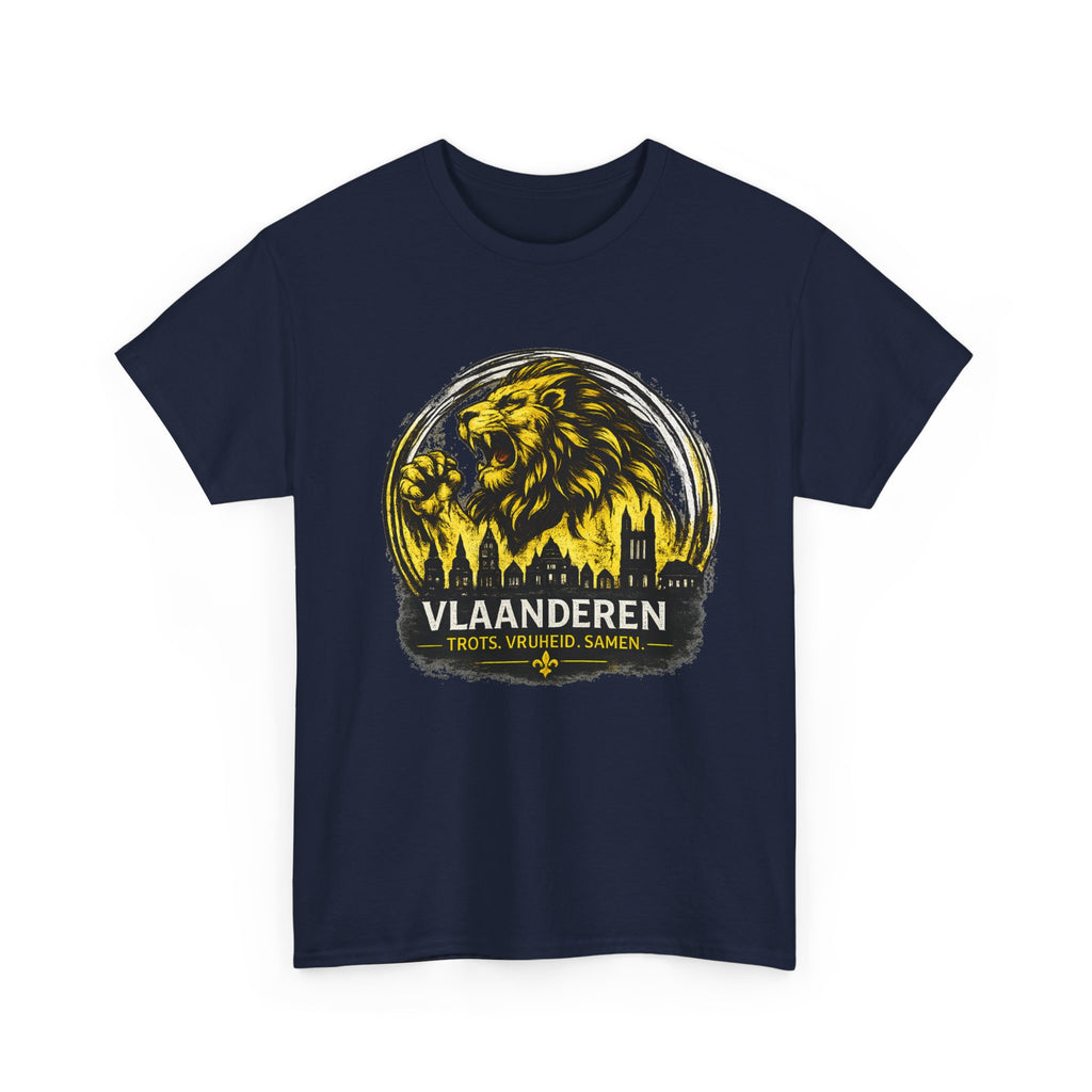 Premium Vlaamse Leeuw Vlaanderen T-Shirt – In Hart en Daad | VlaamseKracht®