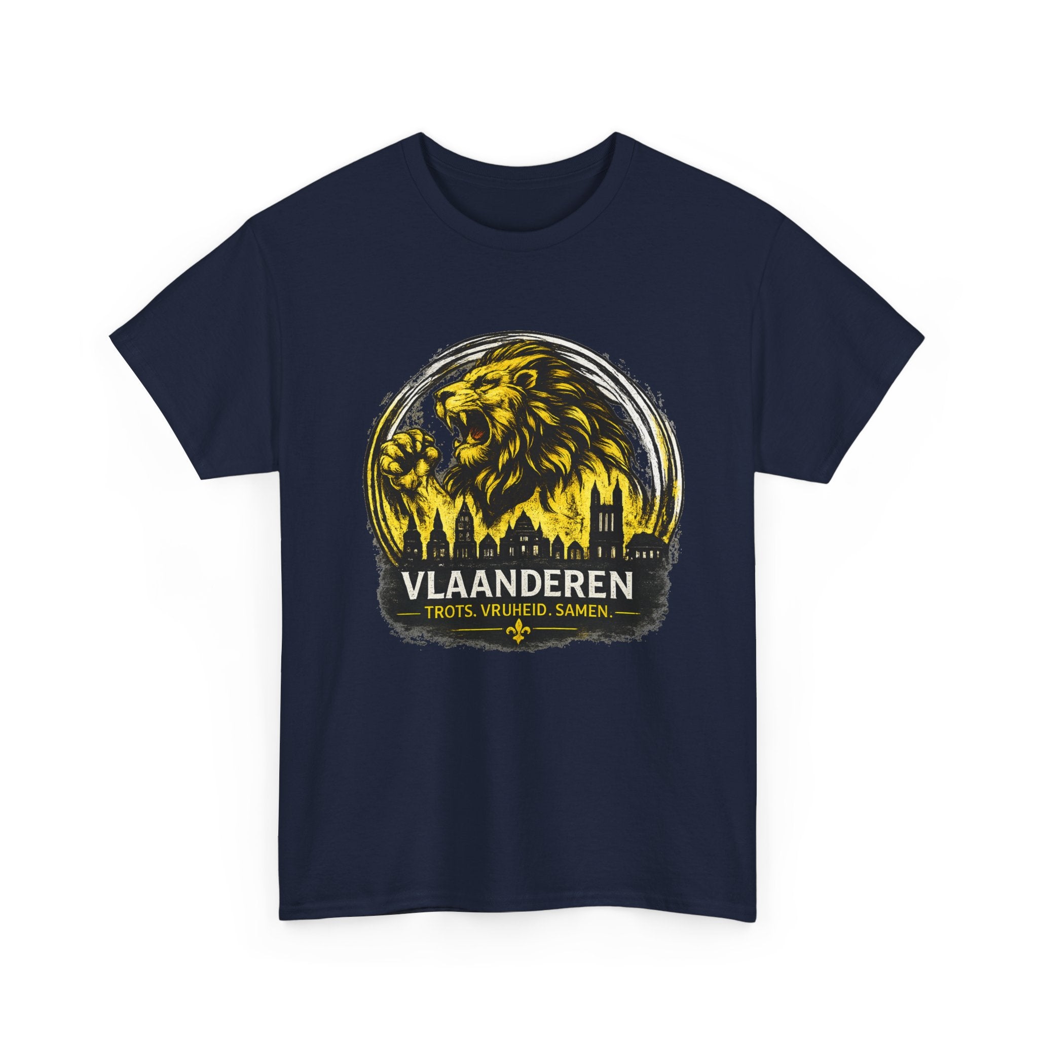 Premium Vlaamse Leeuw Vlaanderen T-Shirt – In Hart en Daad | VlaamseKracht®