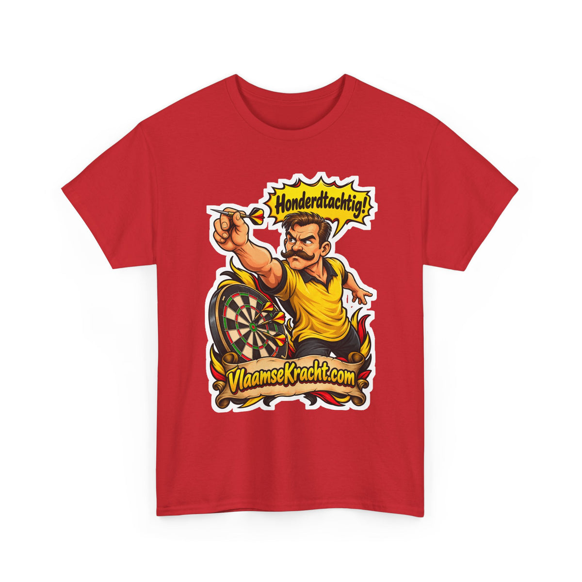 HONDERDTACHTIG! Unisex T-shirt | Darts | VlaamseKracht®