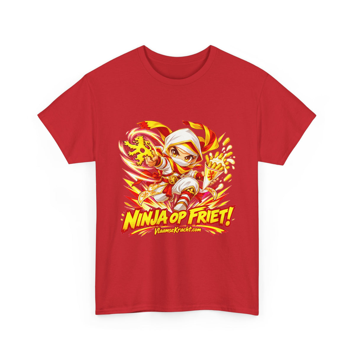 NINJA OP FRIET! Unisex T-shirt | Anime | VlaamseKracht®