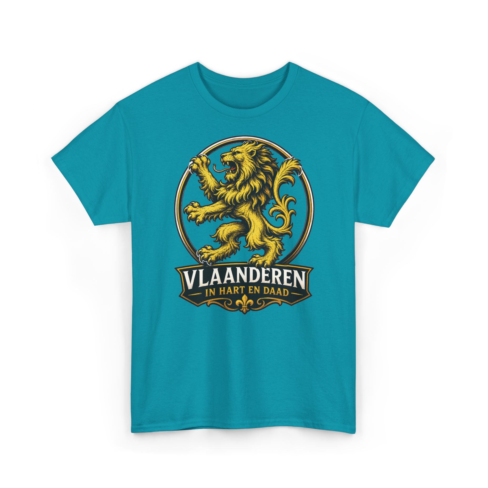 Premium Vlaamse Leeuw Vlaanderen Color Edition T-Shirt | In Hart en Daad | Unisex  | VlaamseKracht®