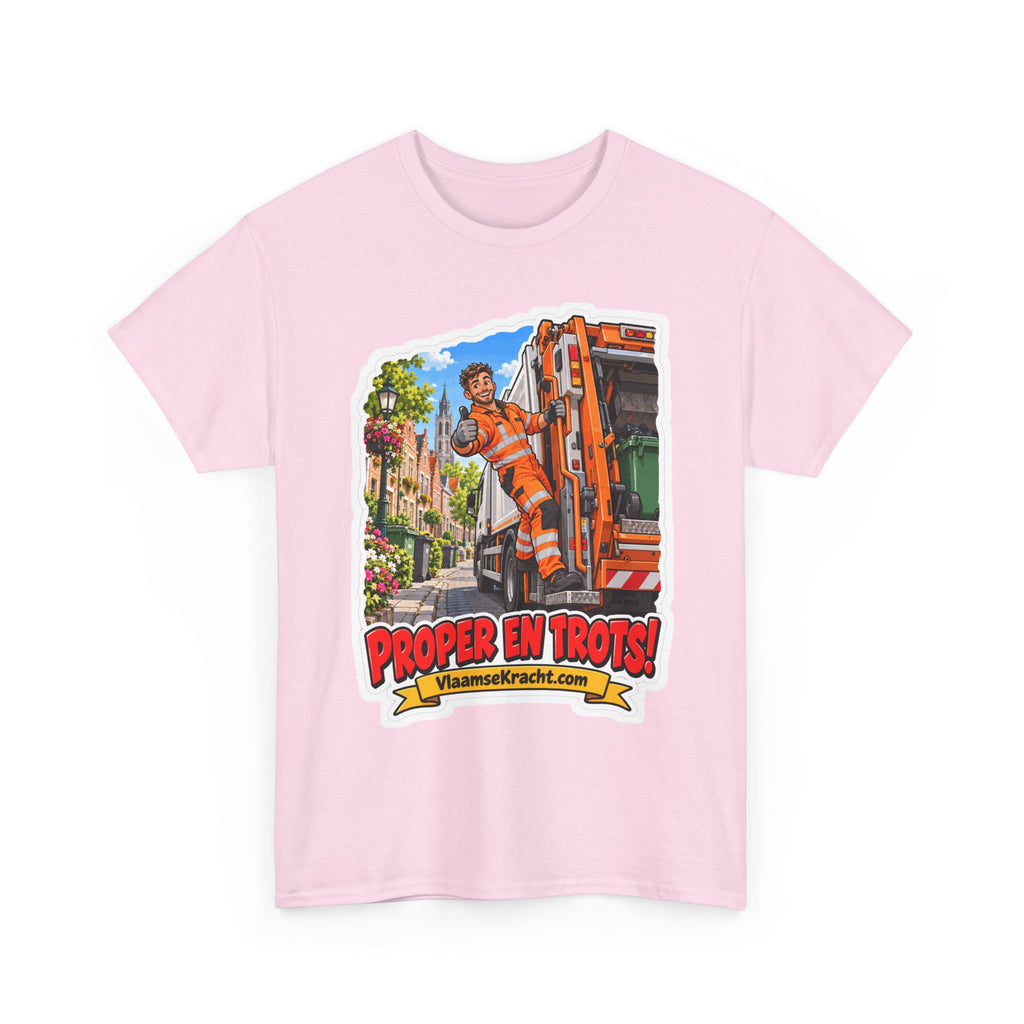 PROPER EN TROTS! Unisex T-shirt | De Afvalophaler | VlaamseKracht®