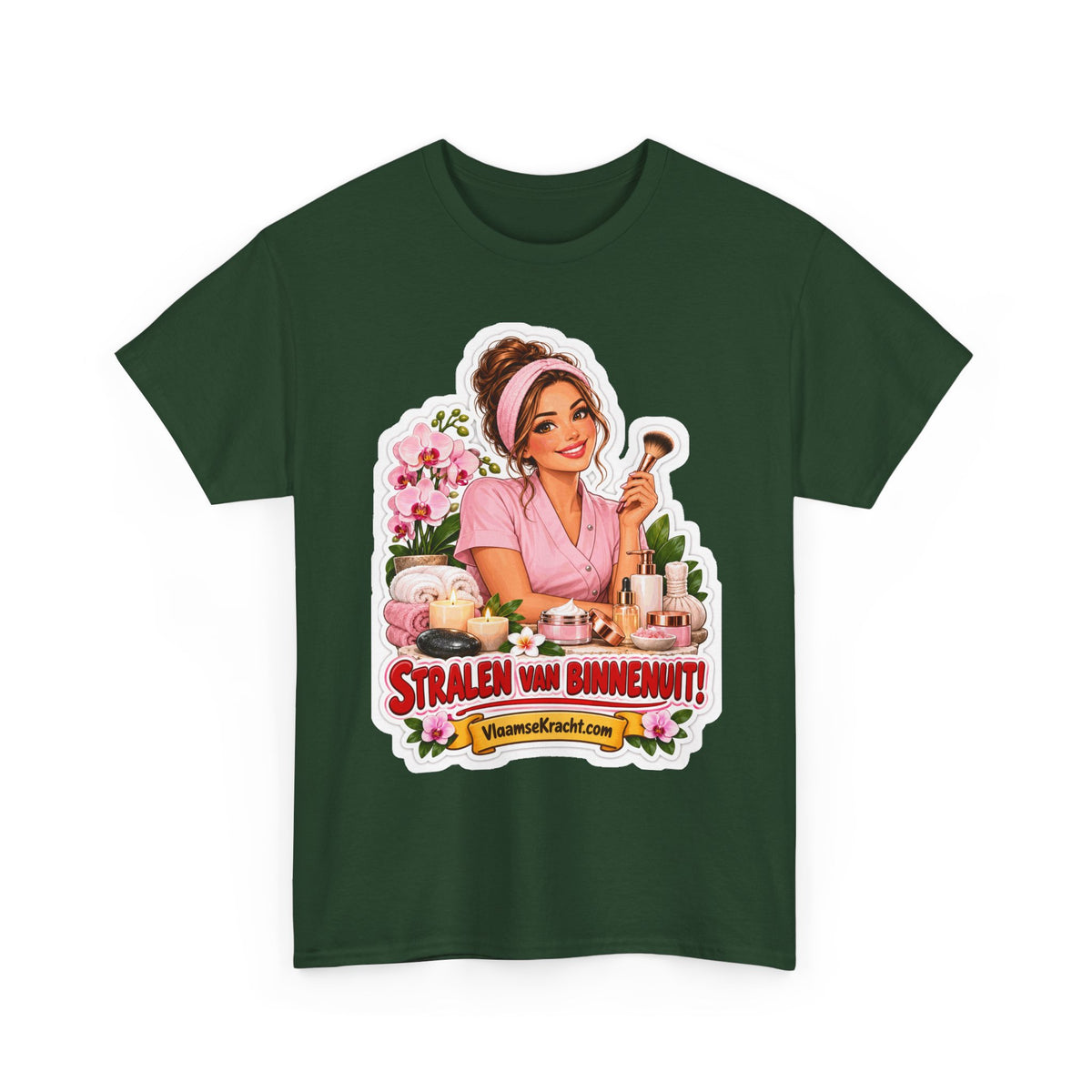 STRALEN VAN BINNENUIT! Unisex T-shirt | De Schoonheidsspecialiste | VlaamseKracht®