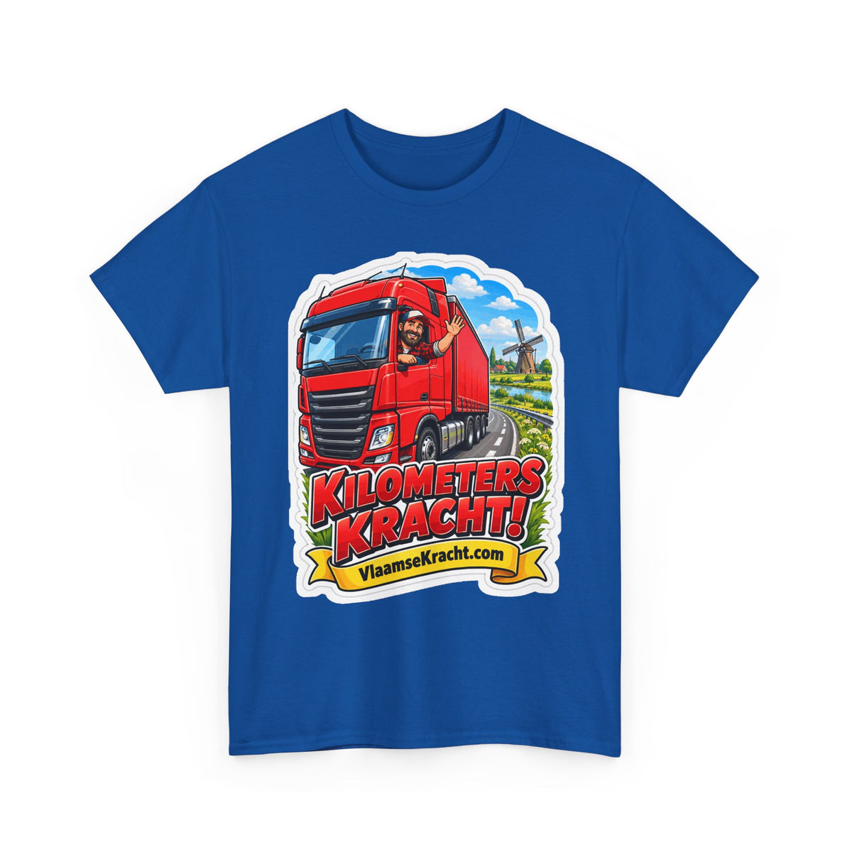 KILOMETERS KRACHT! Unisex T-shirt | De Trucker | VlaamseKracht®