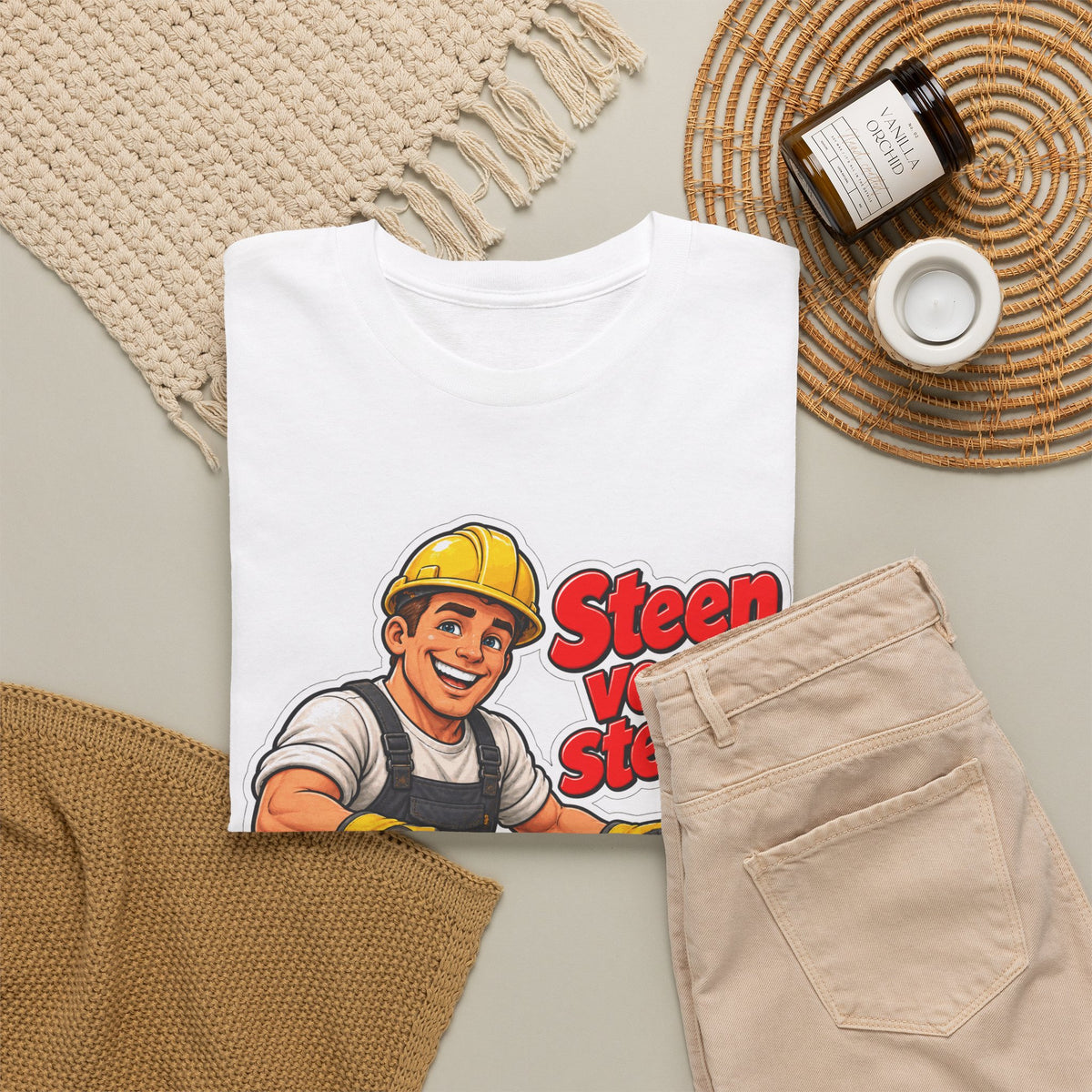 STEEN VOOR STEEN! Unisex T-shirt | De Metselaar | VlaamseKracht®