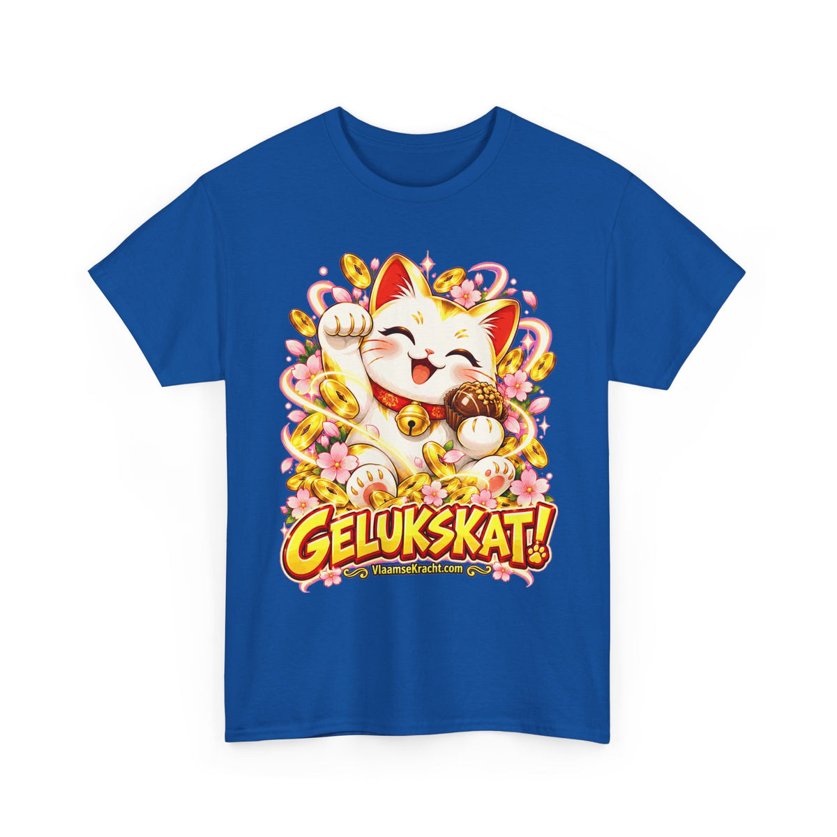 GELUKSKAT! Unisex T-shirt | Kawaii | VlaamseKracht®