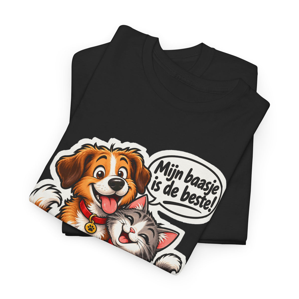 MIJN BAASJE IS DE BESTE! Unisex T-shirt | Hond & Kat | VlaamseKracht®