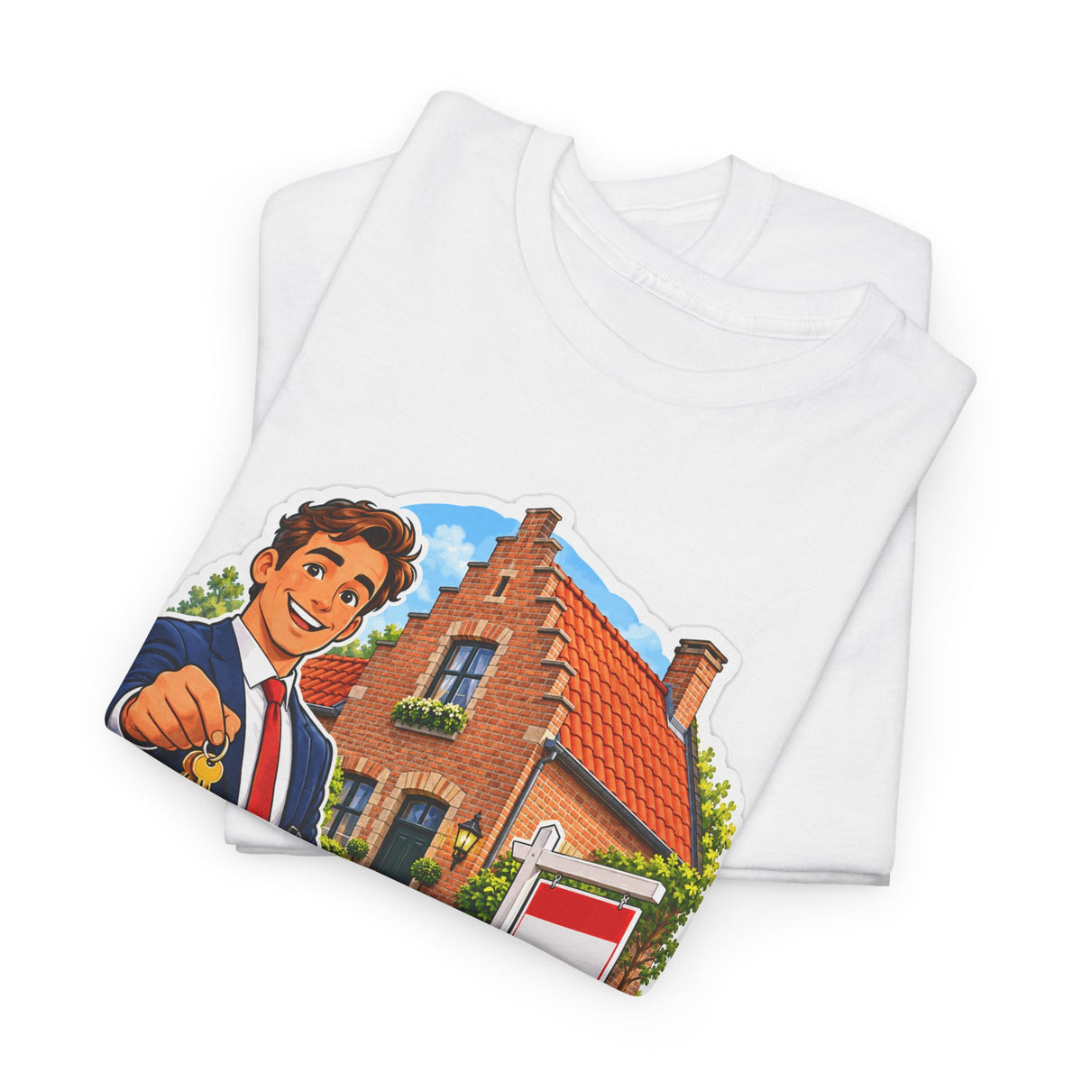 THUIS BEGINT HIER! Unisex T-shirt | De Makelaar | VlaamseKracht®