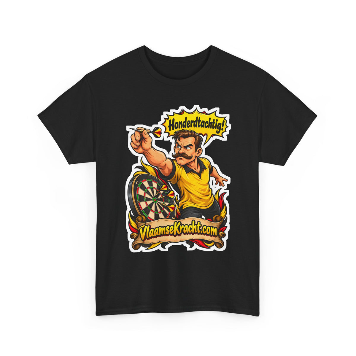 HONDERDTACHTIG! Unisex T-shirt | Darts | VlaamseKracht®