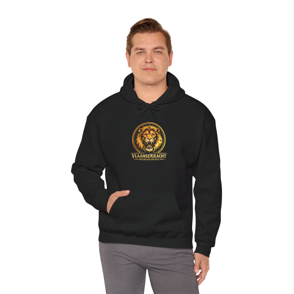 Lion Crest Hoodie - Vlaankerkracht Vintage Lion Emblem Sweatshirt