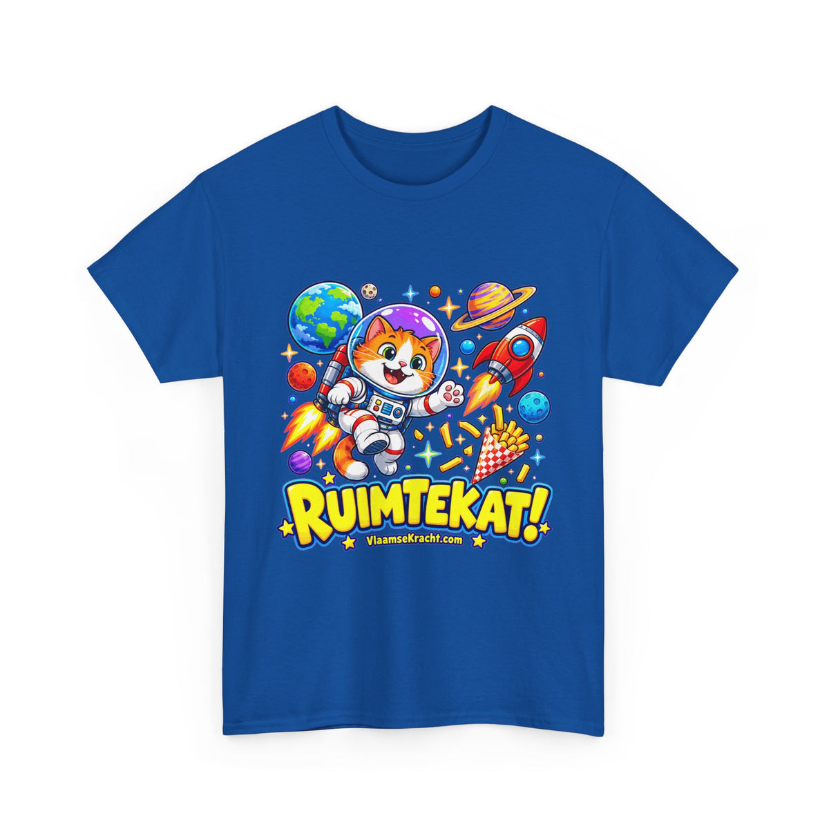 RUIMTEKAT! Unisex T-shirt | Cartoon | VlaamseKracht®