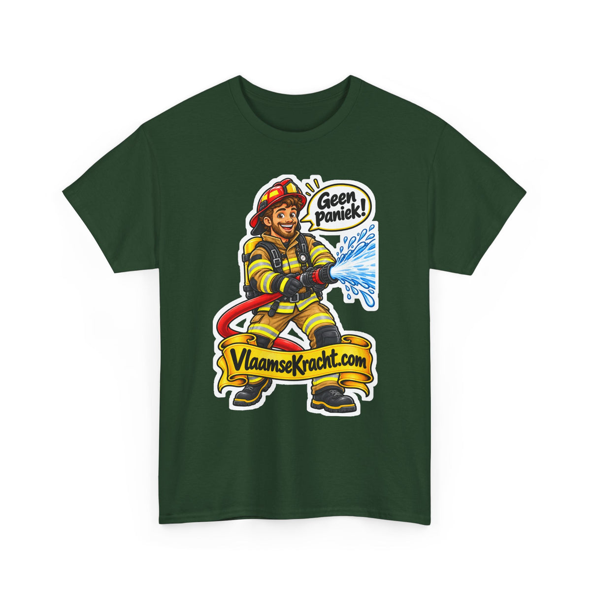 GEEN PANIEK! Unisex T-shirt | De Brandweerman | VlaamseKracht®