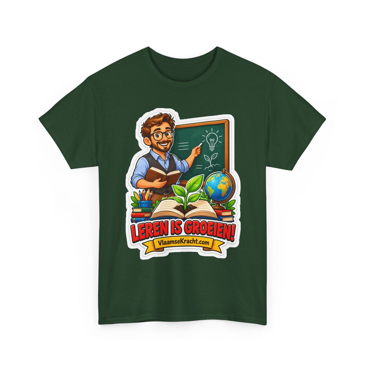 LEREN IS GROEIEN! Unisex T-shirt | De Leraar | VlaamseKracht®