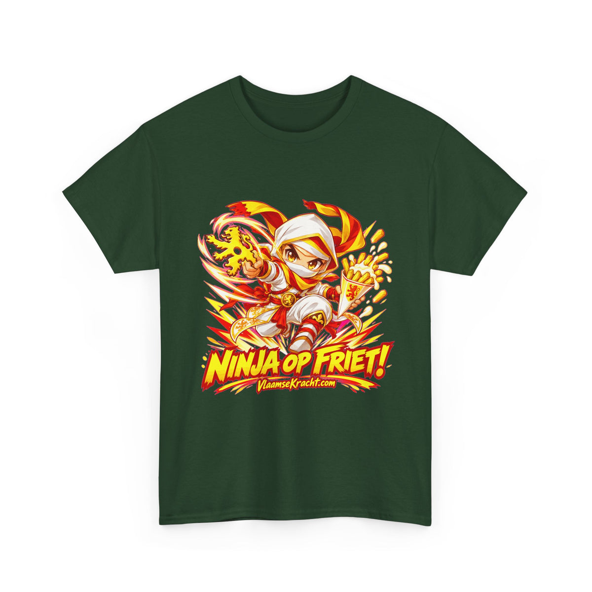 NINJA OP FRIET! Unisex T-shirt | Anime | VlaamseKracht®