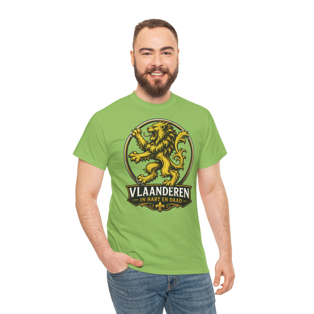 Premium Vlaamse Leeuw Vlaanderen Color Edition T-Shirt | In Hart en Daad | Unisex  | VlaamseKracht®
