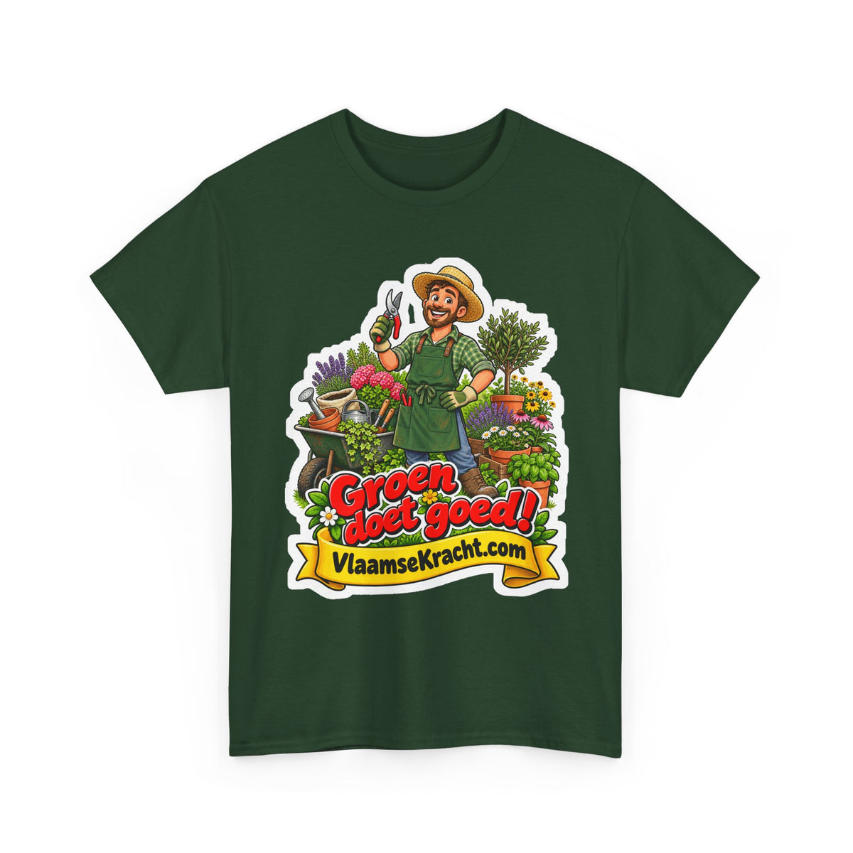 GROEN DOET GOED! Unisex T-shirt | De Tuinman | VlaamseKracht®