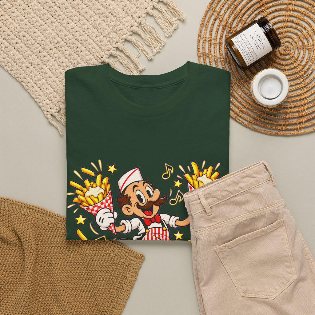 FRIET FIESTA! Unisex T-shirt | Retro Cartoon | VlaamseKracht®