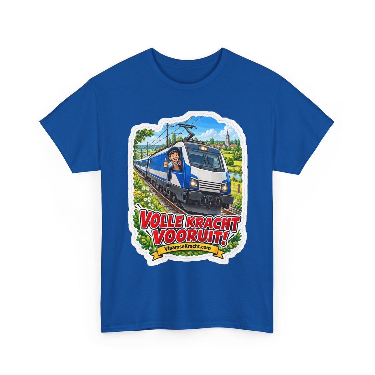 VOLLE KRACHT VOORUIT! Unisex T-shirt | De Treinbestuurder | VlaamseKracht®