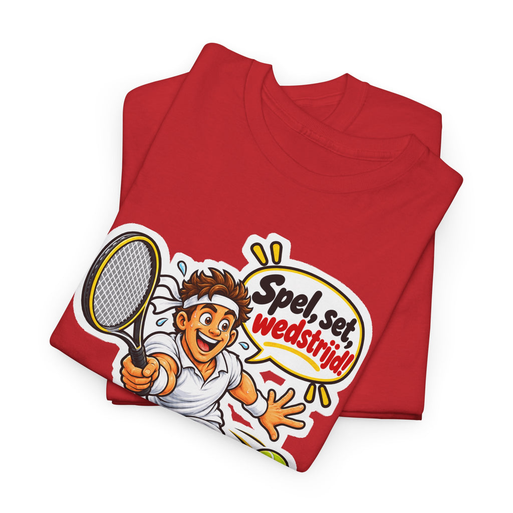 SPEL, SET, WEDSTRIJD! Unisex T-shirt | Tennis | VlaamseKracht®