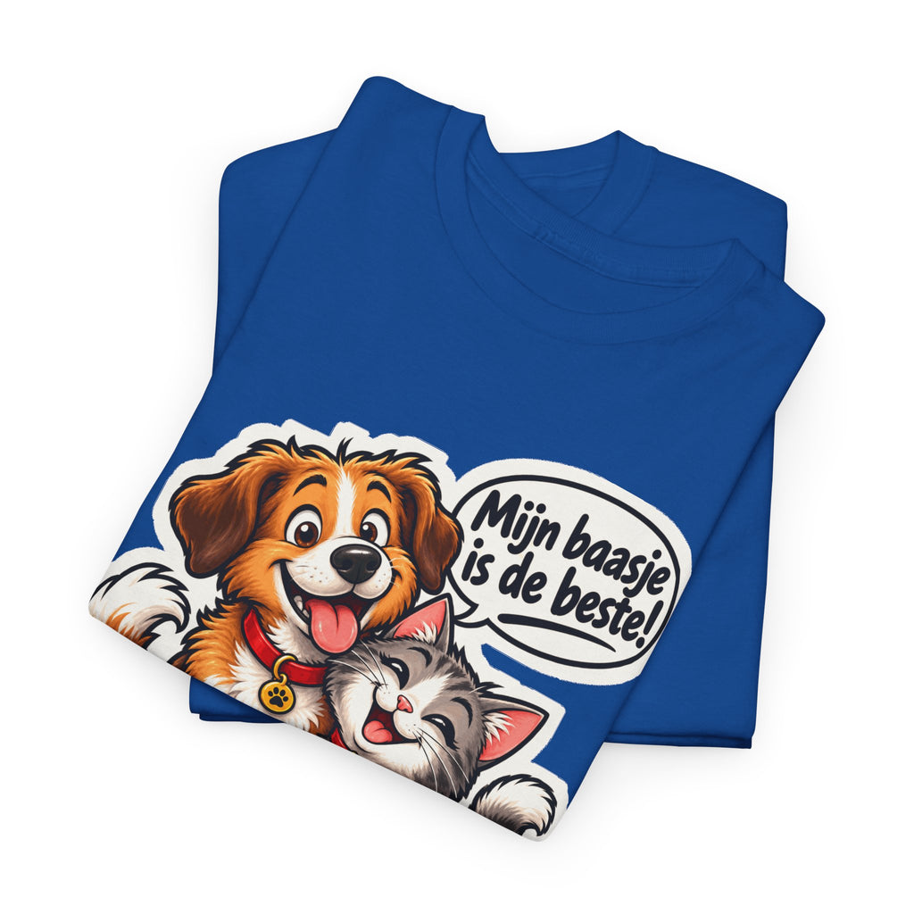 MIJN BAASJE IS DE BESTE! Unisex T-shirt | Hond & Kat | VlaamseKracht®