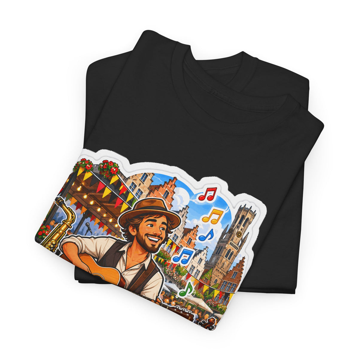 MUZIEK VERBINDT! Unisex T-shirt | De Muzikant | VlaamseKracht®