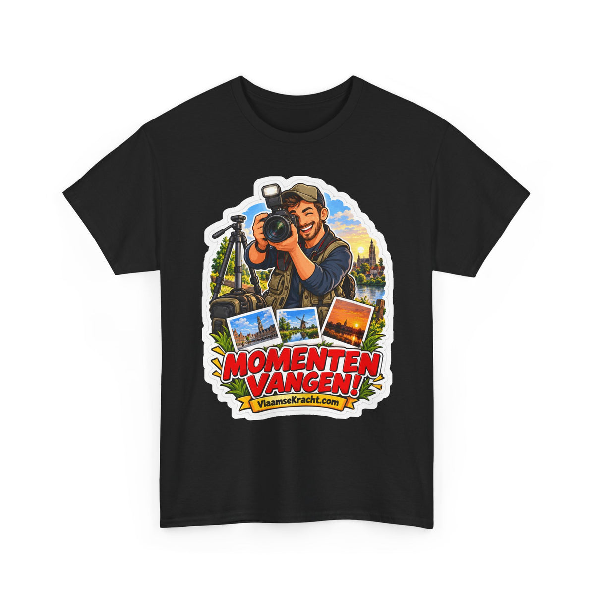 MOMENTEN VANGEN! Unisex T-shirt | De Fotograaf | VlaamseKracht®