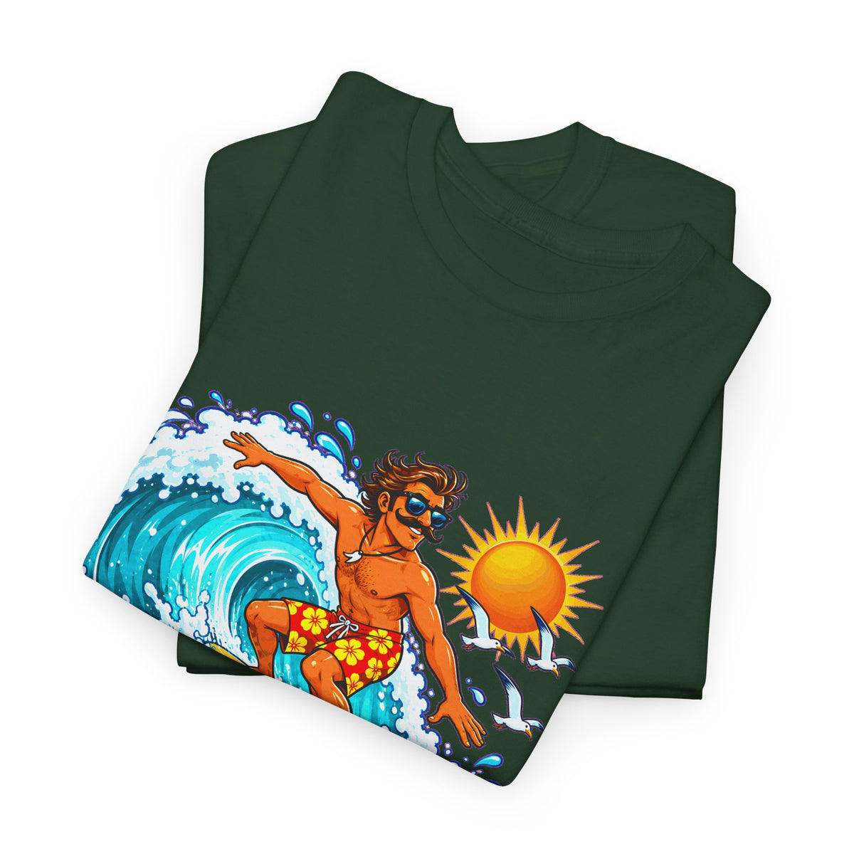GOLVEN RIJDEN! Unisex T-shirt | Retro Surf | VlaamseKracht®
