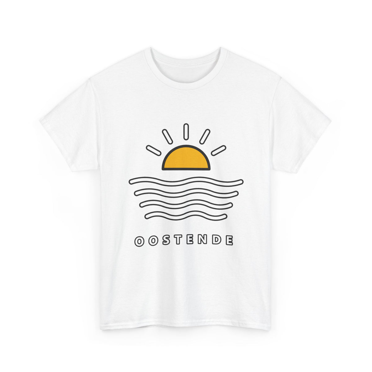 Oostende Zon & Golven Unisex T-shirt | Kust | VlaamseKracht®