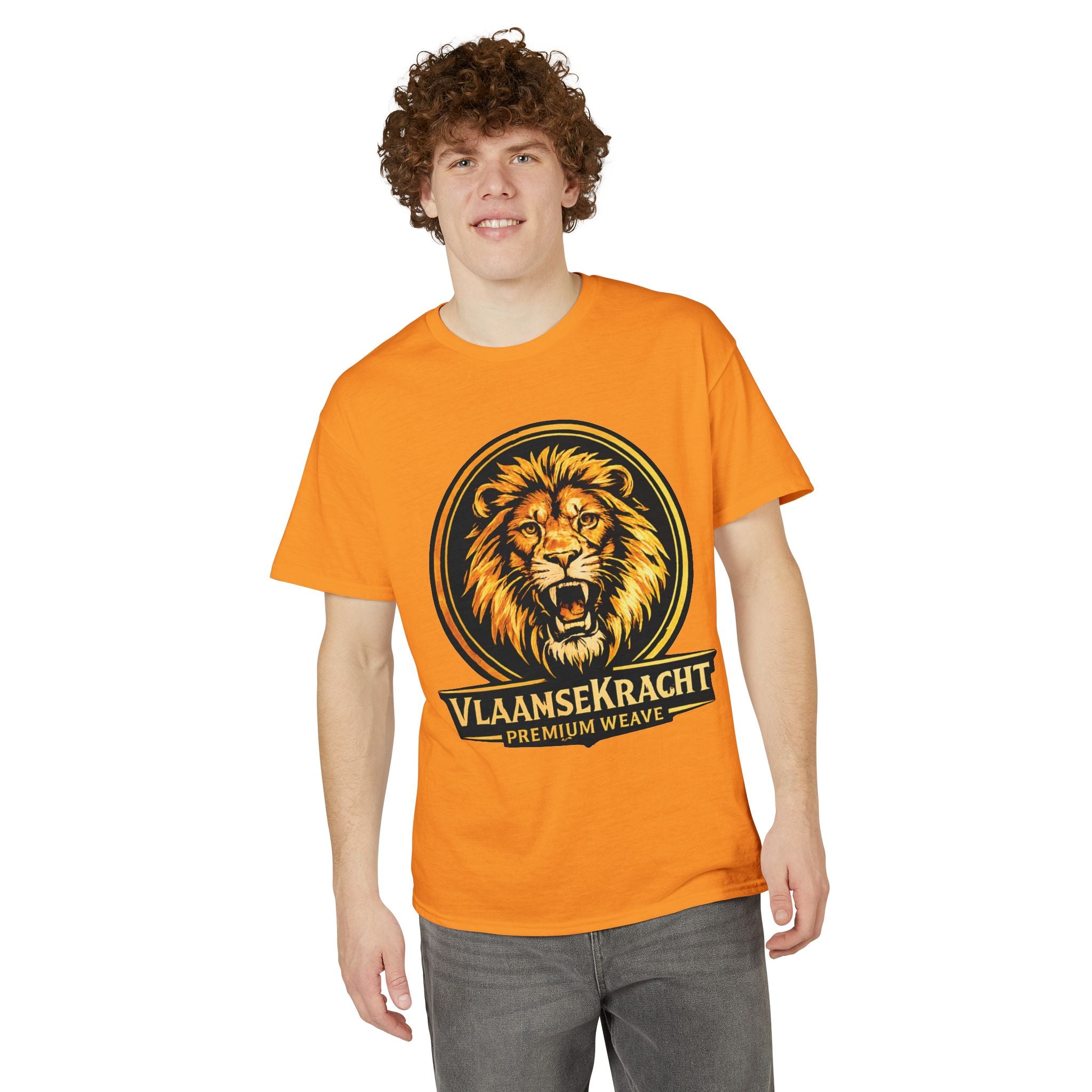Lion Crest T-Shirt — VlaamseKracht Premium Weave Graphic Tee