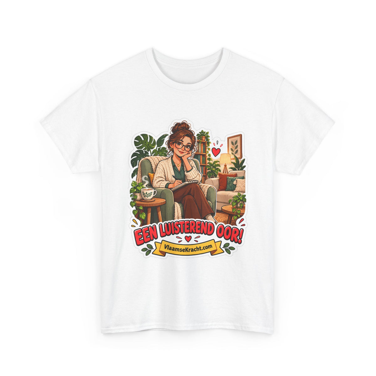 EEN LUISTEREND OOR! Unisex T-shirt | De Psycholoog | VlaamseKracht®
