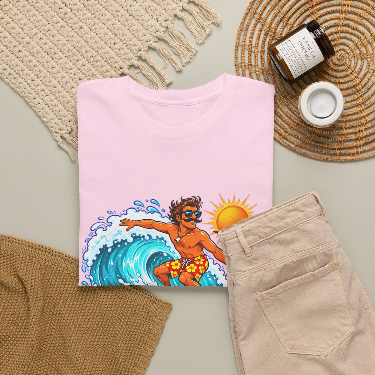 GOLVEN RIJDEN! Unisex T-shirt | Retro Surf | VlaamseKracht®