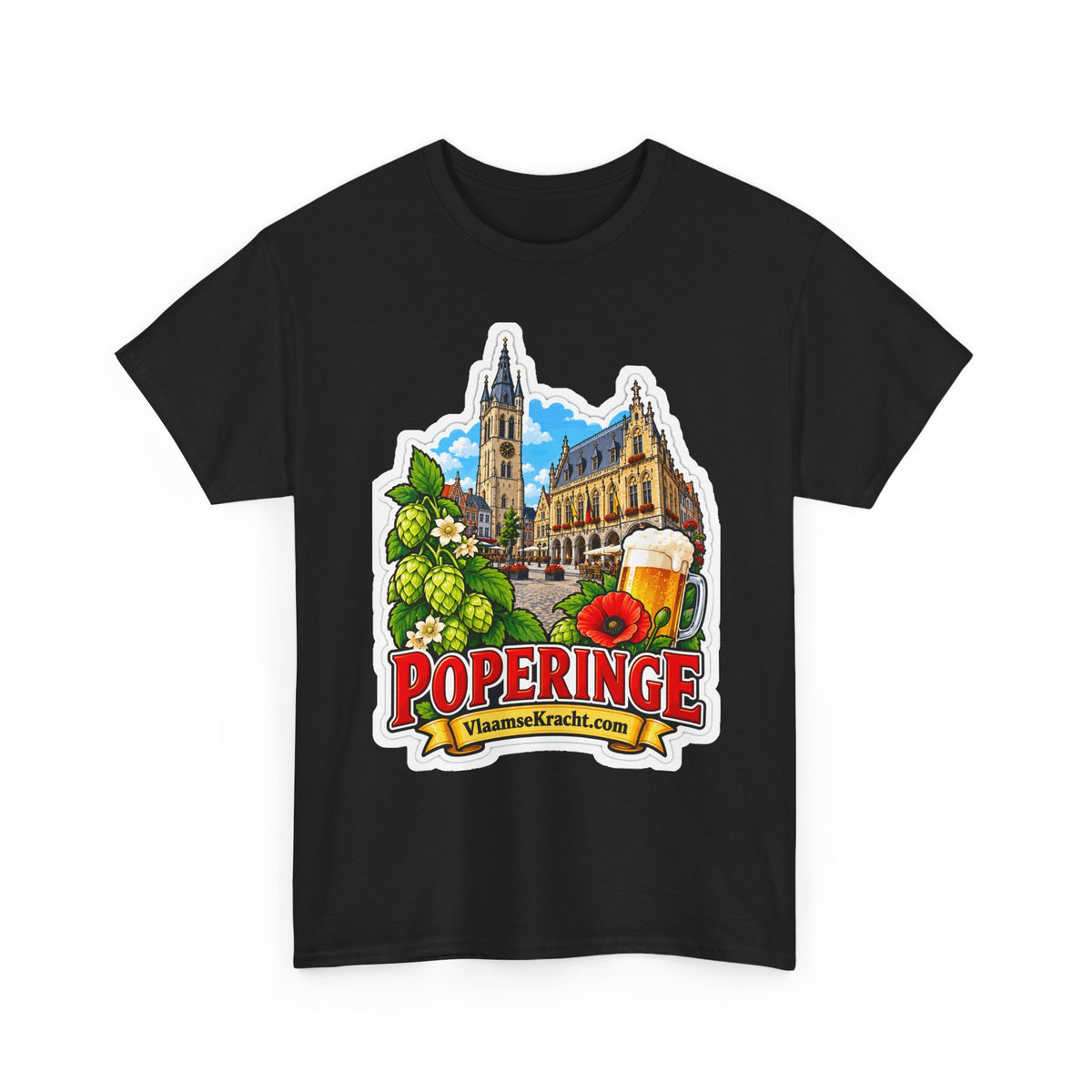POPERINGE Unisex T-shirt | Vlaamse Stad | VlaamseKracht®