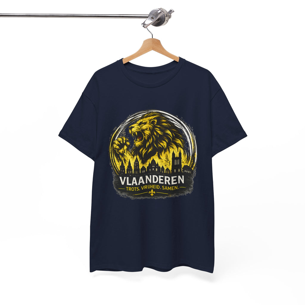 Premium Vlaamse Leeuw Vlaanderen T-Shirt – In Hart en Daad | VlaamseKracht®