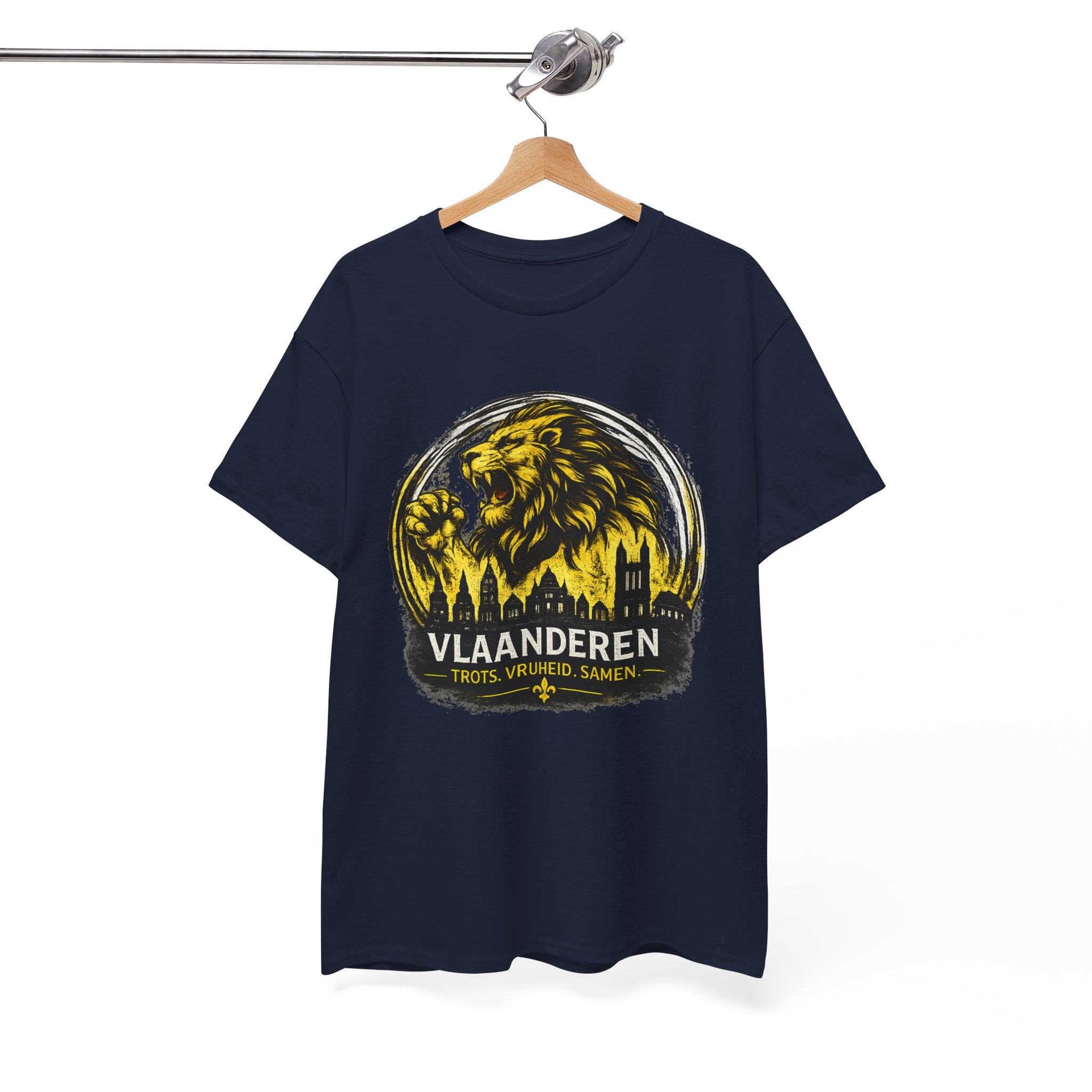 Premium Vlaamse Leeuw Vlaanderen T-Shirt – In Hart en Daad | VlaamseKracht®