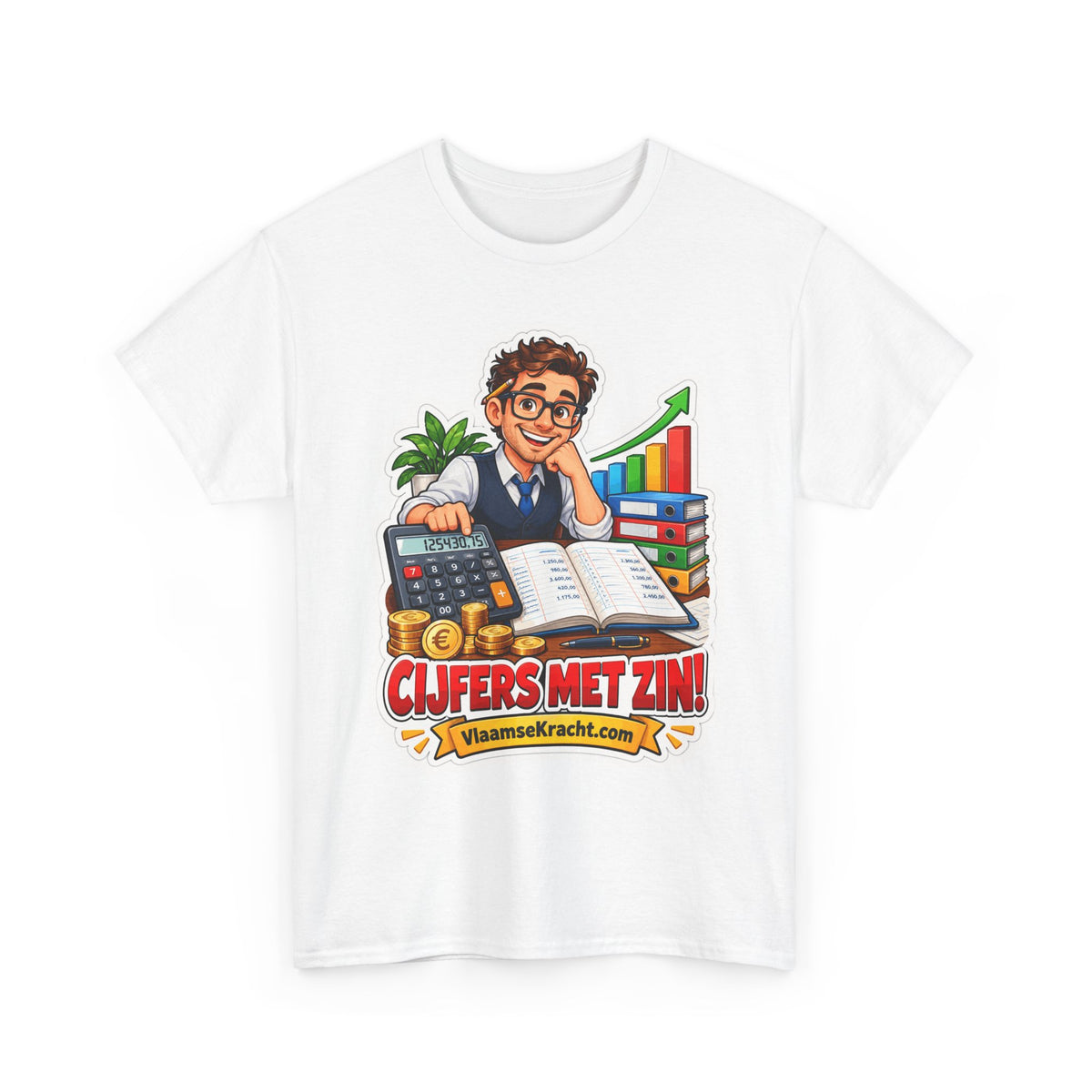 CIJFERS MET ZIN! Unisex T-shirt | De Boekhouder | VlaamseKracht®