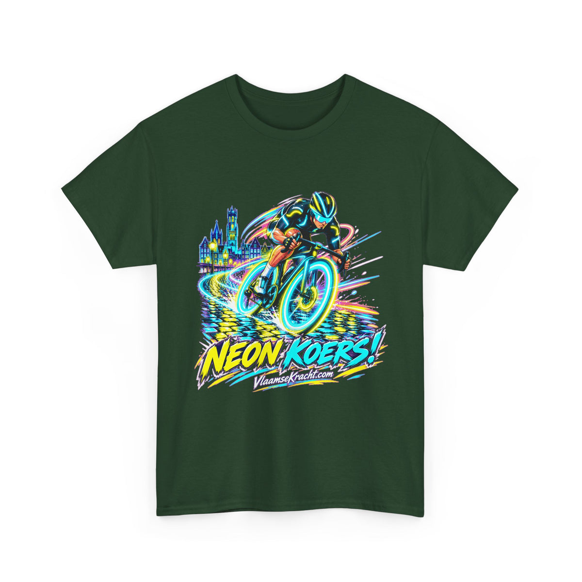 NEON KOERS! Unisex T-shirt | Cyberpunk | VlaamseKracht®