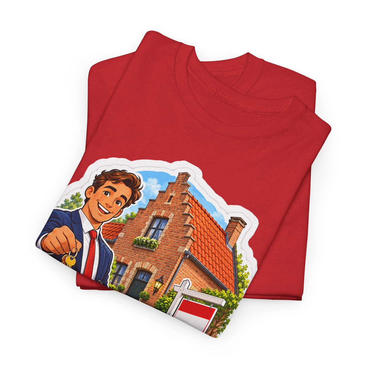 THUIS BEGINT HIER! Unisex T-shirt | De Makelaar | VlaamseKracht®