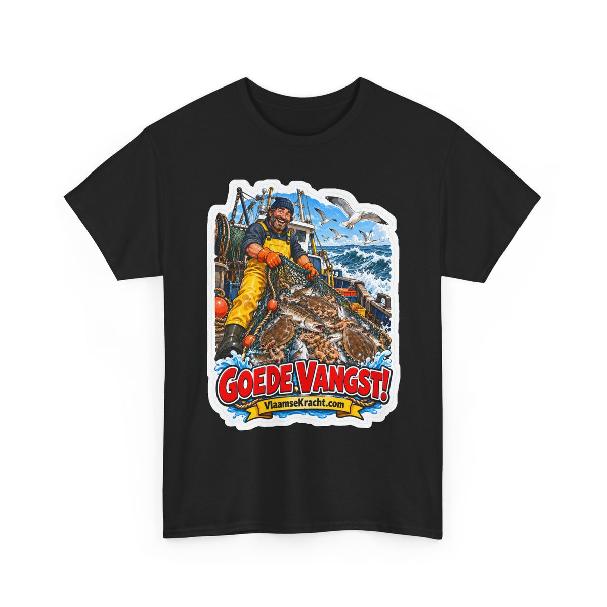 GOEDE VANGST! Unisex T-shirt | De Visser | VlaamseKracht®