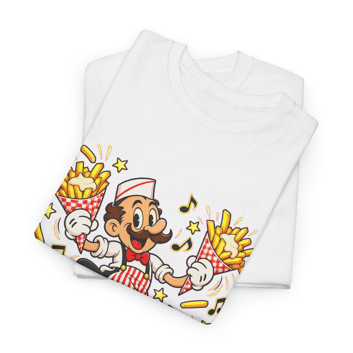 FRIET FIESTA! Unisex T-shirt | Retro Cartoon | VlaamseKracht®