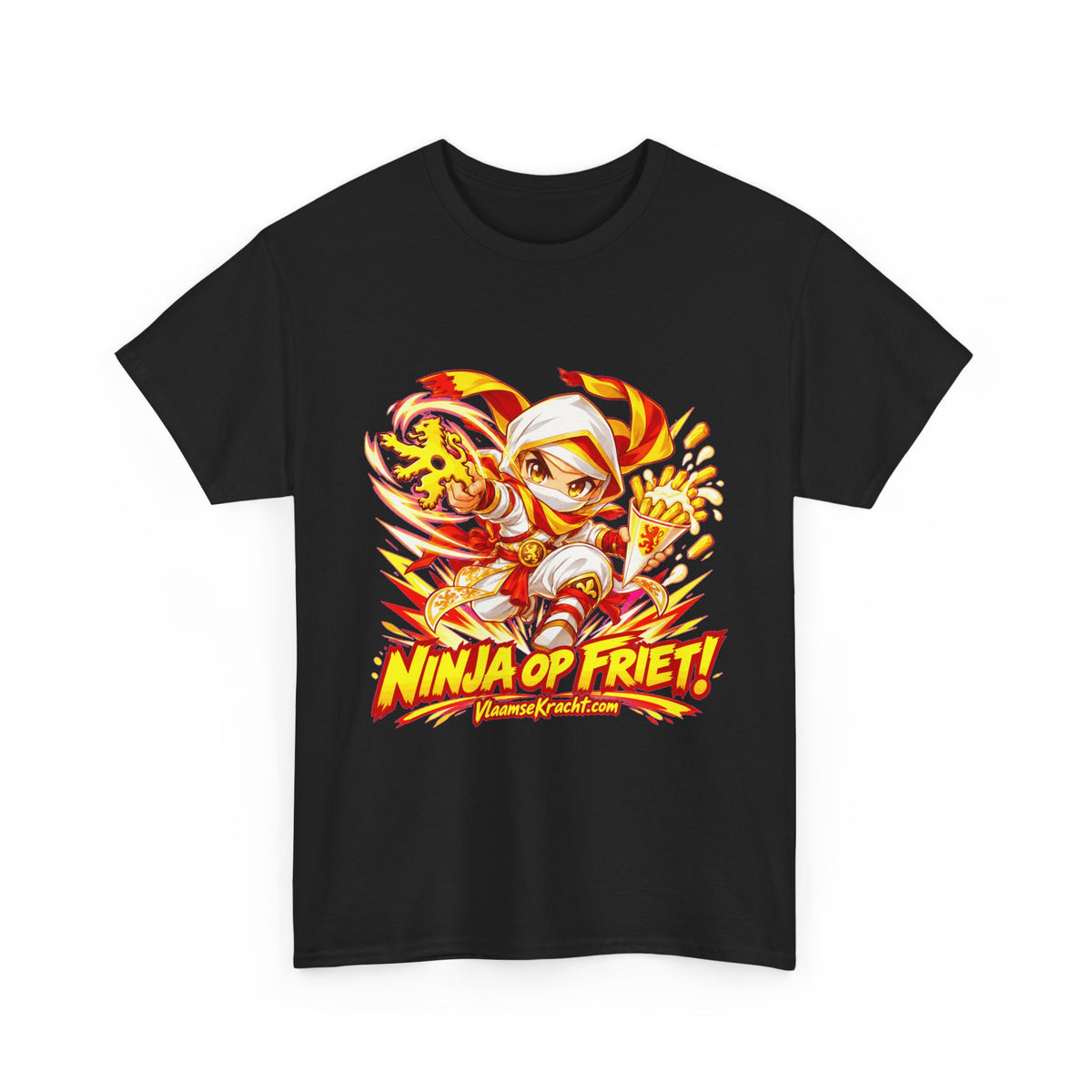 NINJA OP FRIET! Unisex T-shirt | Anime | VlaamseKracht®