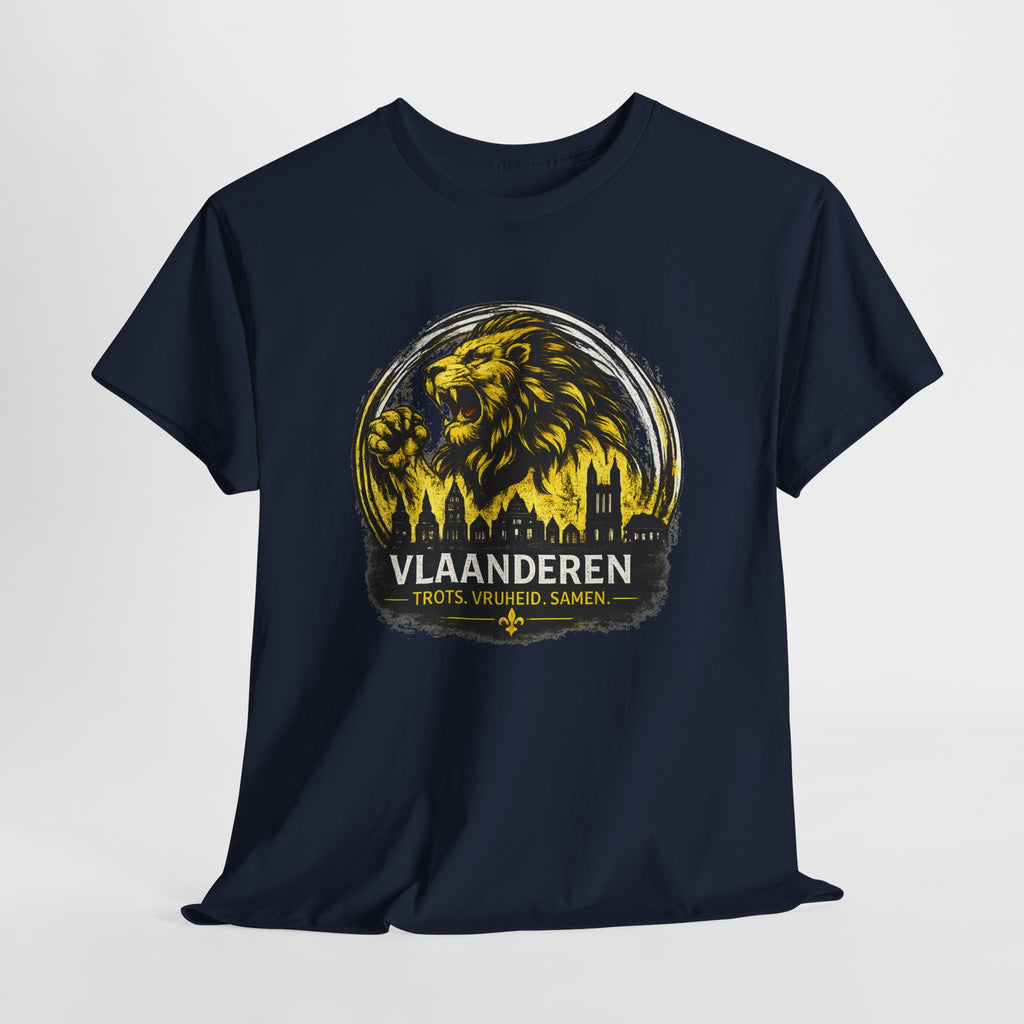 Premium Vlaamse Leeuw Vlaanderen T-Shirt – In Hart en Daad | VlaamseKracht®