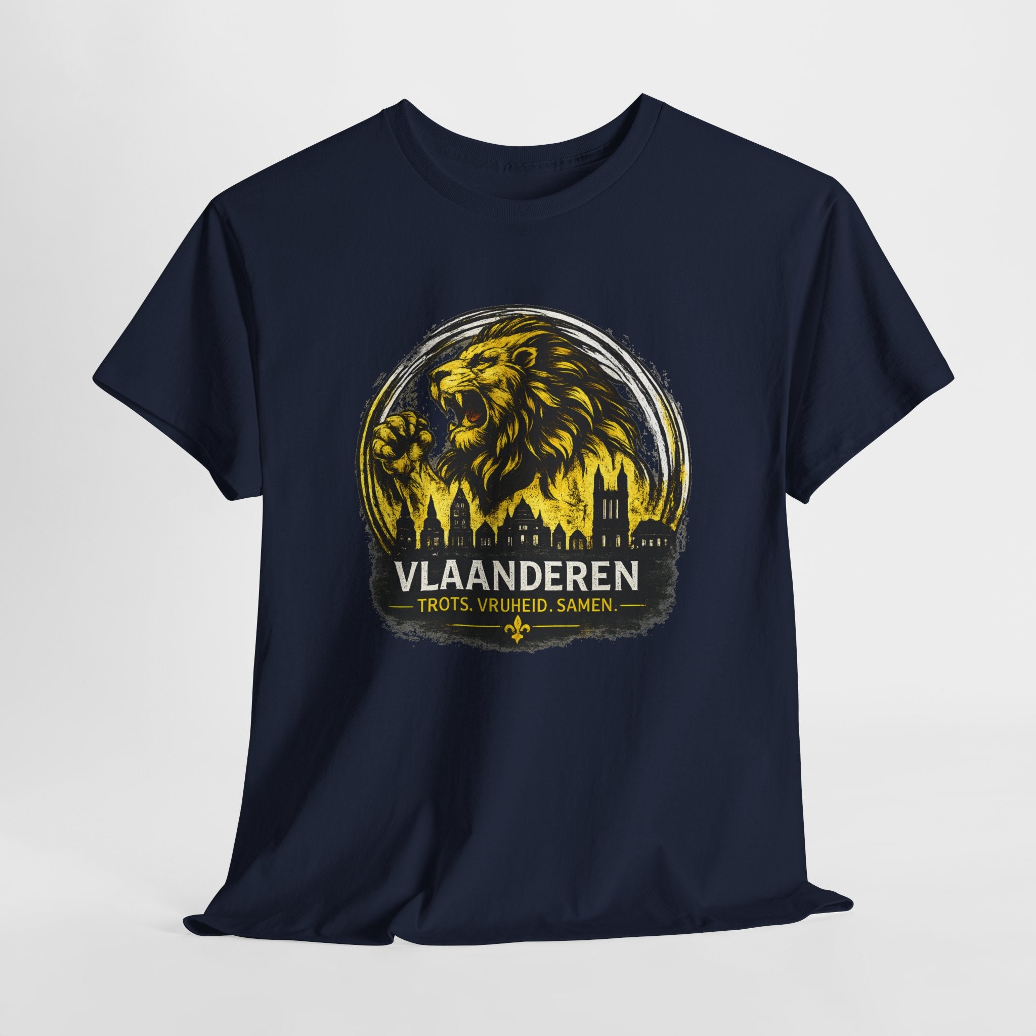 Premium Vlaamse Leeuw Vlaanderen T-Shirt – In Hart en Daad | VlaamseKracht®