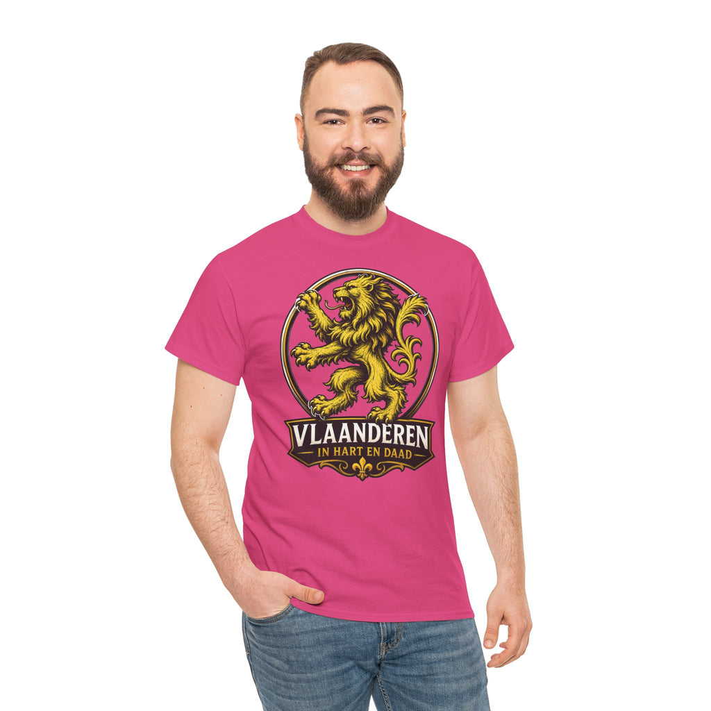 Premium Vlaamse Leeuw Vlaanderen Color Edition T-Shirt | In Hart en Daad | Unisex  | VlaamseKracht®