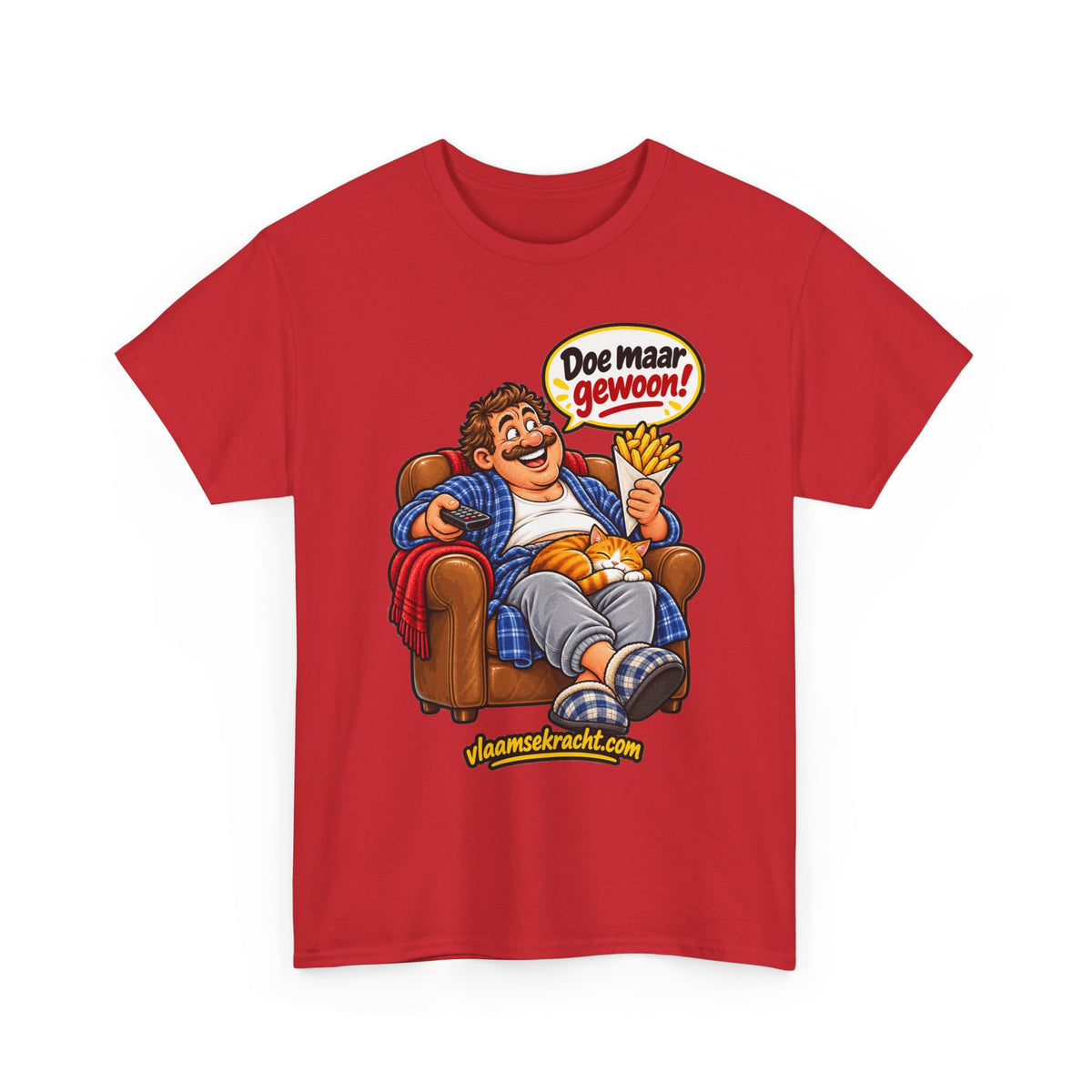 DOE MAAR GEWOON Unisex T-shirt | Gezellig Thuis | VlaamseKracht®